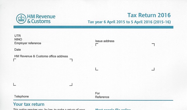 Hm Revenue Tax Return Form